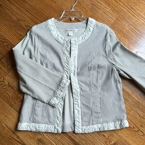 A.M.I. Cotton blend striped jacket - Sz L